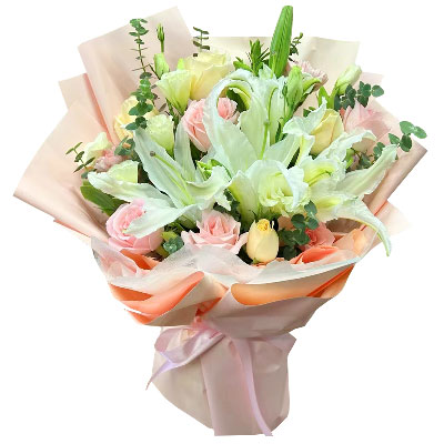 徐州10朵玫瑰百合混搭，爱是难忘时刻